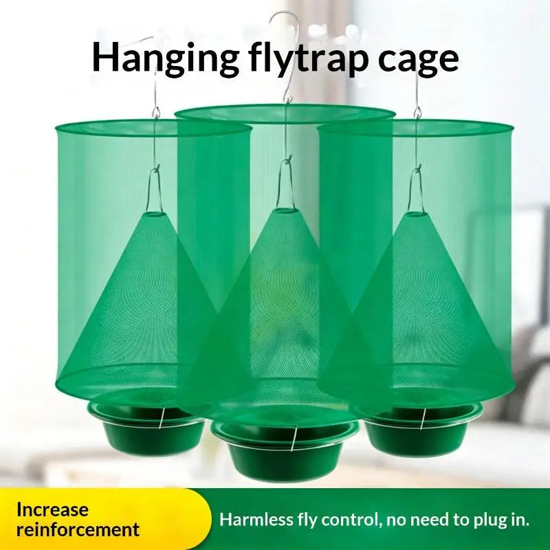 Hanging Fly Trap Green Mesh | Outdoor Chemical-Free Pest Control