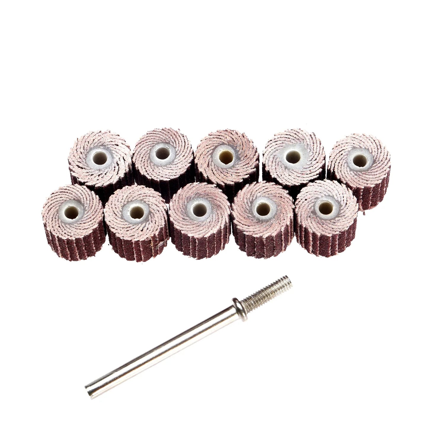 10Pcs 240 Grit Abrasive Flap Wheels 10/12mm – Dremel Sand Drums