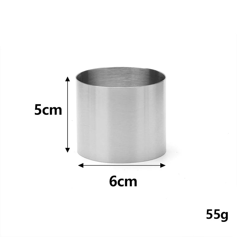 Kitchen Food Ring, Seamless Stainless Steel Cake Cutter For Baking, (Diameter6/7/8/9cm) Peaceful Pleasures Health and Wellness 6cm