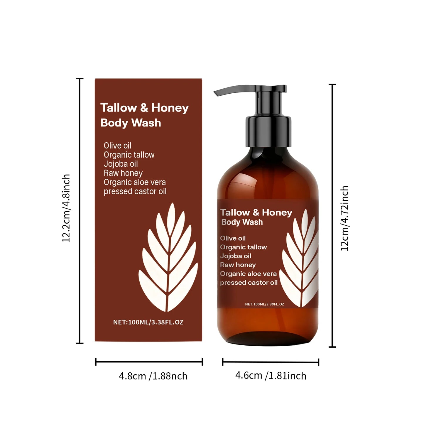 Tallow & Honey Body Wash – Moisturizing Shower Gel 100ml