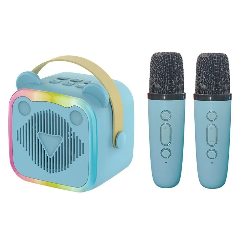 Portable Mini Karaoke Machine 3.5mm Earphone HIFI Surround Mini Bluetooth Audio USB Charging Bluetooth 5.3 Peaceful Pleasures Health and Wellness Blue