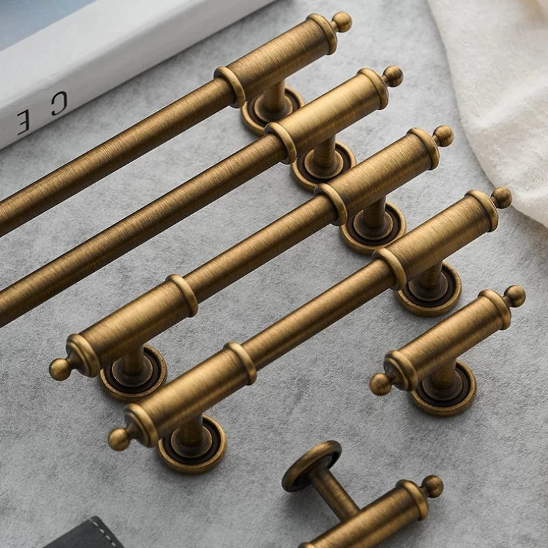 French Antique Bronze Brass Cabinet & Drawer Handles | Retro