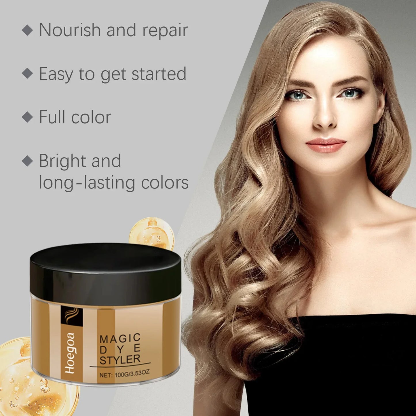 HOEGOA Hair Dye Color Wax – Vibrant Styling Pomade 100g