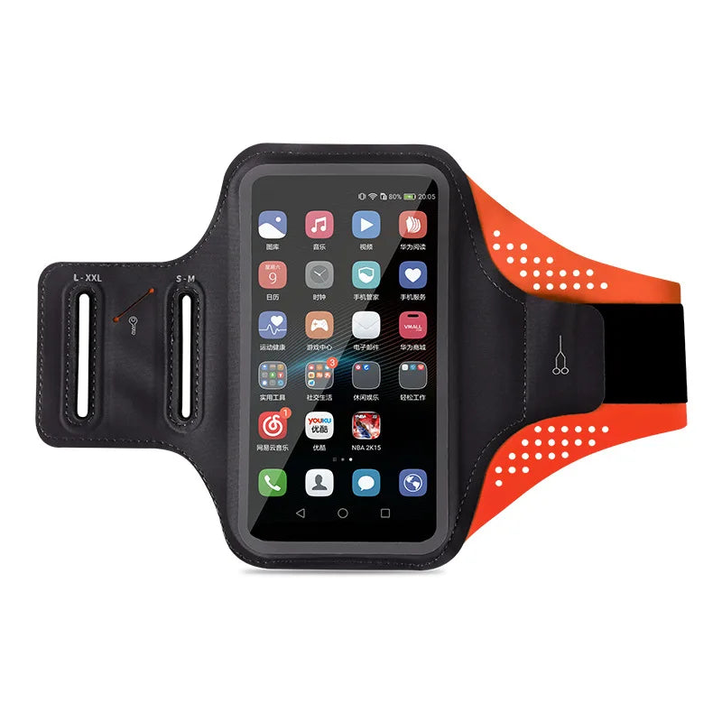 Sports Bag For Phone Armband For Sports Cell Phone Accessories Woman mp3/mp4 Bags Hand Bag Lycra Armband For Running Waterproof Peaceful Pleasures Health and Wellness Orange(6.5 inch)