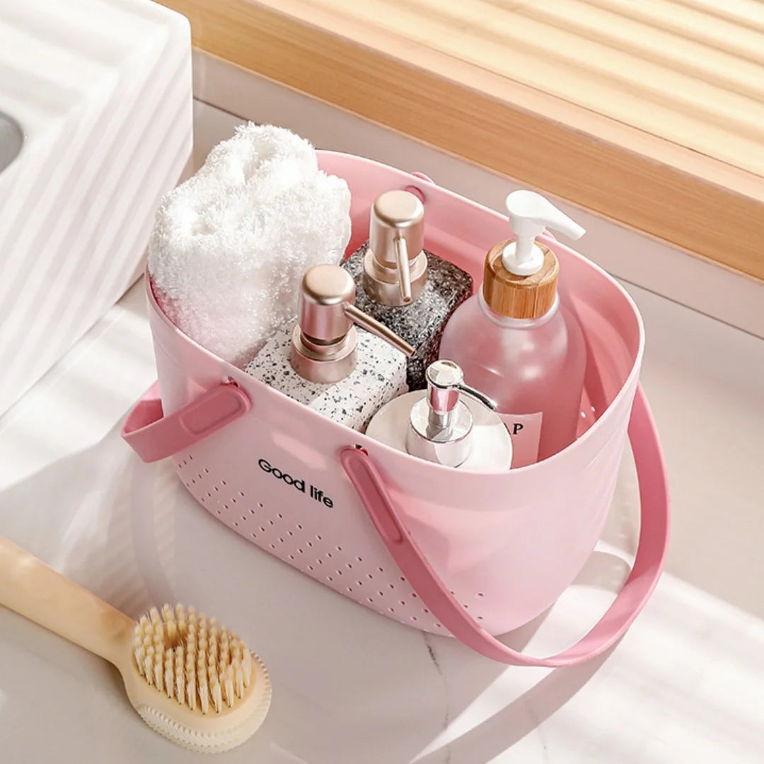 Portable Shower Caddy Basket with Handles | Plastic Storage Tote
