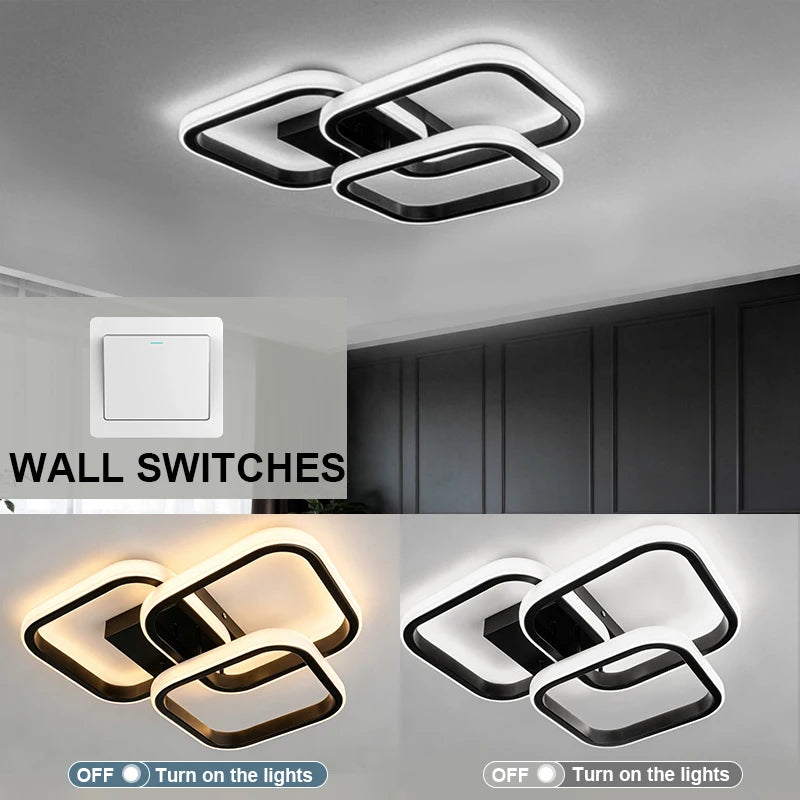 Modern LED Ceiling Light Flush Mount | Bedroom, Kitchen, Bath