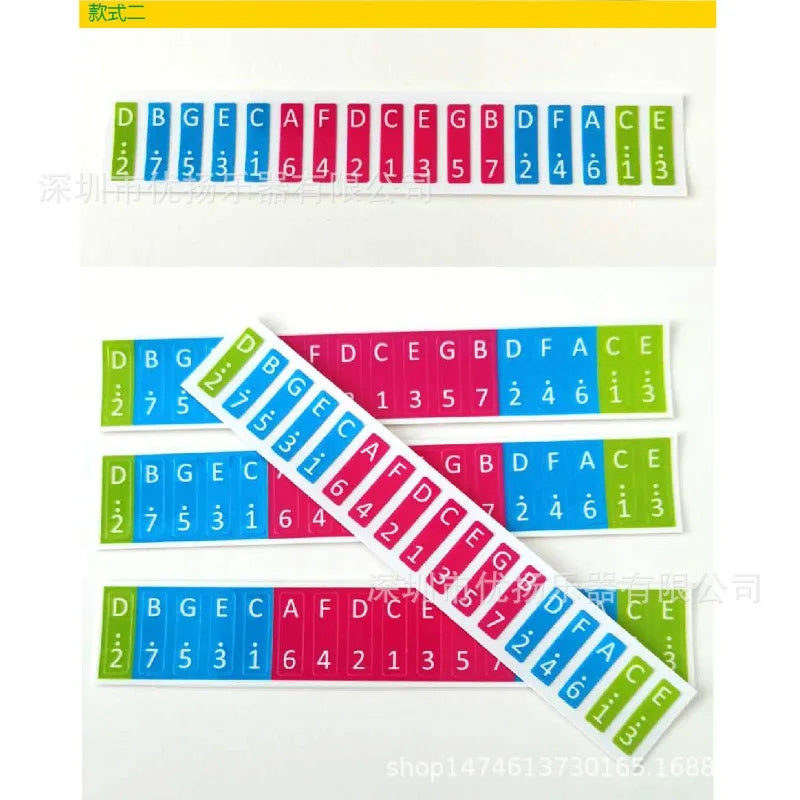 17 Keys Kalimba Note Sticker Thumb Piano Paster Percussion Instrument