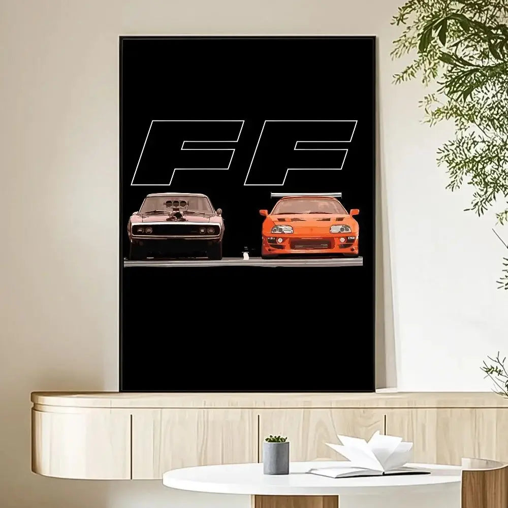 Fast & Furious 2 Vintage Canvas Movie Poster | Fan Wall Art