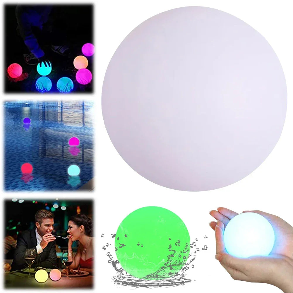 LED Floating Pool Lights | Remote Control Inflatable Glow Balls Peaceful Pleasures Health and Wellness