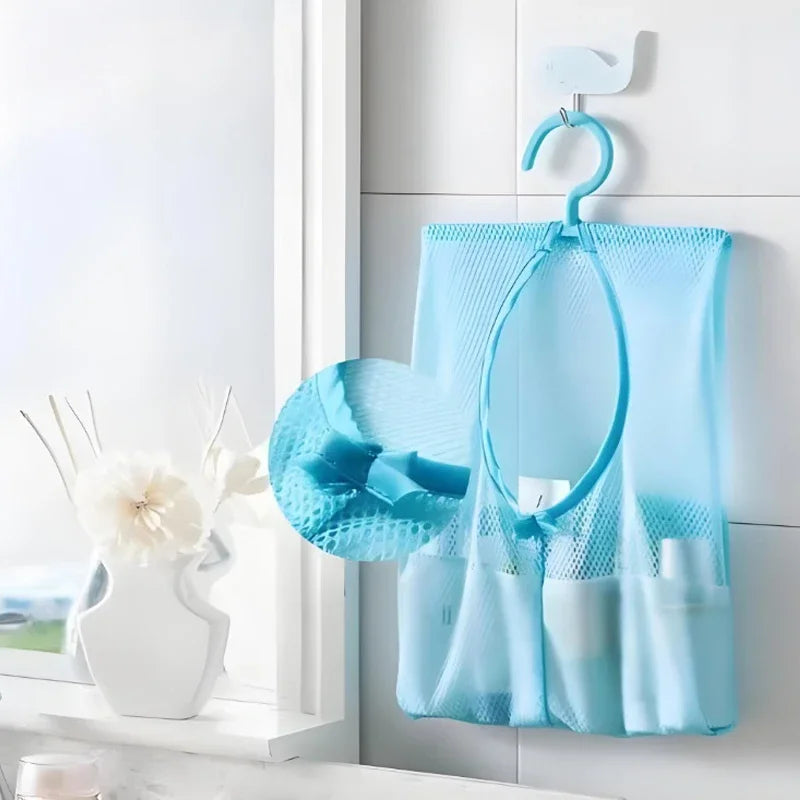 Hanging Mesh Storage Bag – Polyester Space-Saving Organizer
