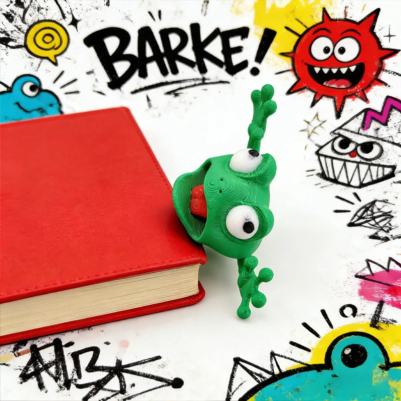 3D Funny Frog Bookmark – Cute Cartoon Page Holder Clip Gift