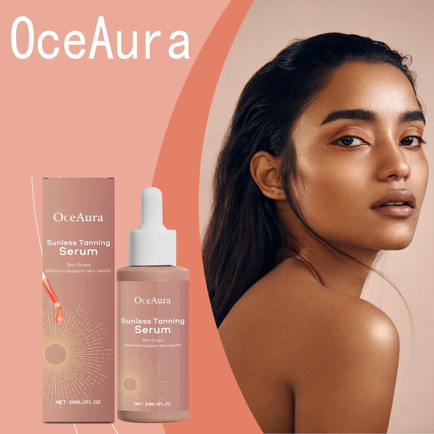 OceAura Self Tanner Serum – Sunless Tanning Booster 60ml