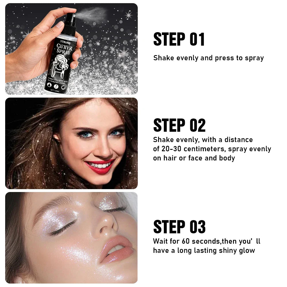 Radiant Glitter Highlighter Body Spray | Festivals & Parties