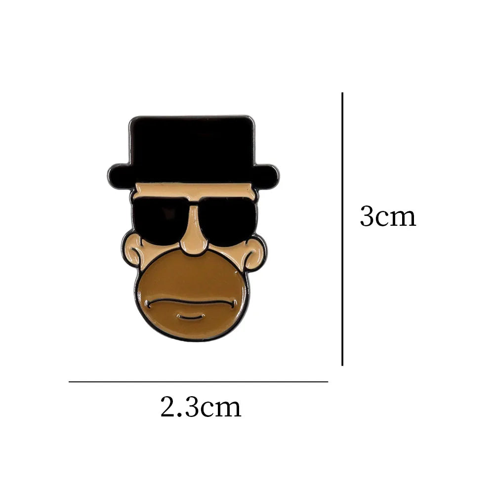 Breaking Bad Heisenberg Fan Brooch – Zinc Alloy Pin Badge