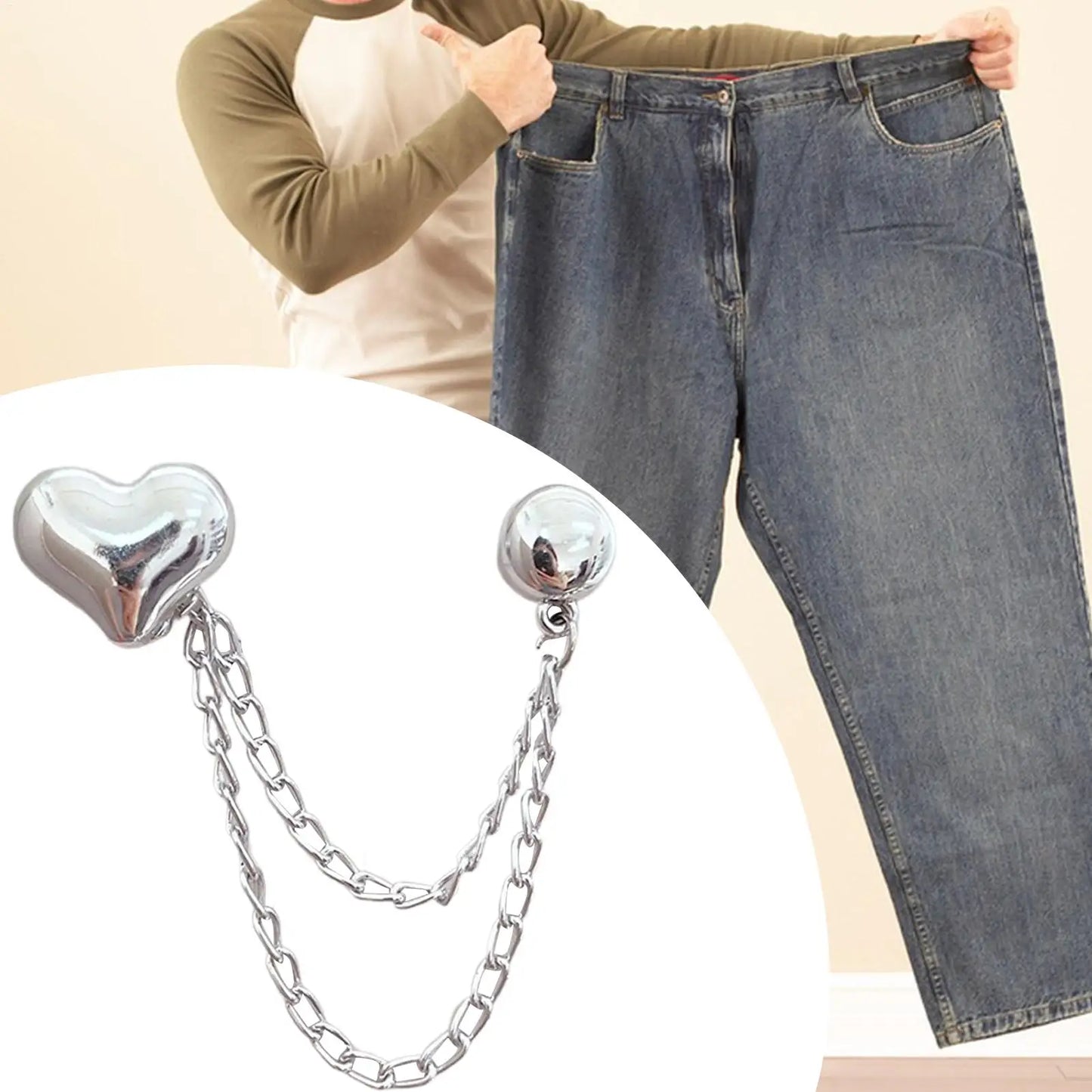 Magnetic Clothing Clip with Chain | Sleeve & Hem Adjuster