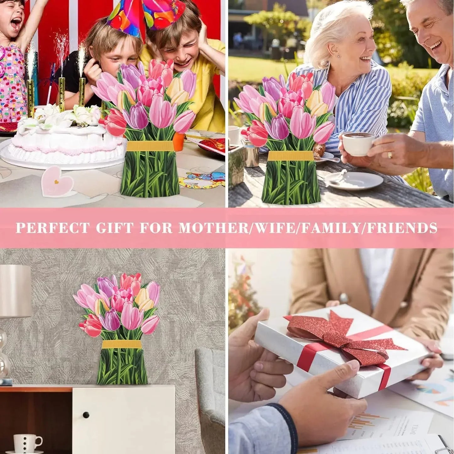 3D Pop-Up Paper Flower Bouquet Card | Valentine's Mother's Day