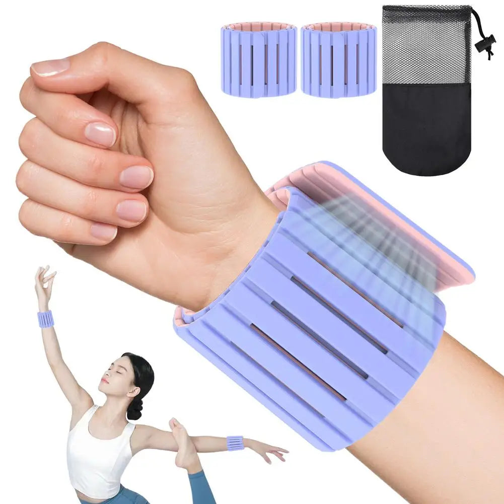 Silicone Weight-bearing Wristband Magnetic Silicone Weight-bearing Wristband 2LB Fitness Exercise Ankle Weights Arm Binding Peaceful Pleasures Health and Wellness