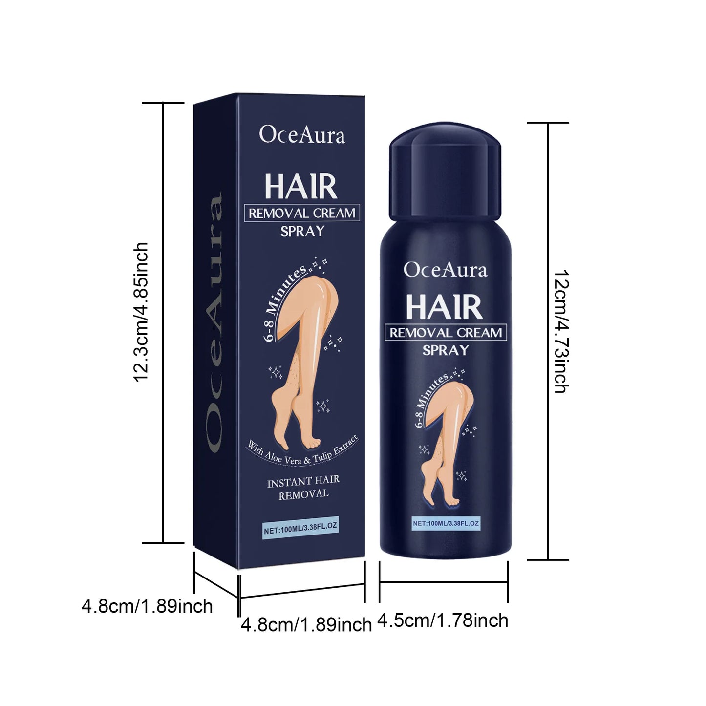 Aloe Vera Hair Removal Spray – Gentle & Non-Irritating | 100ml