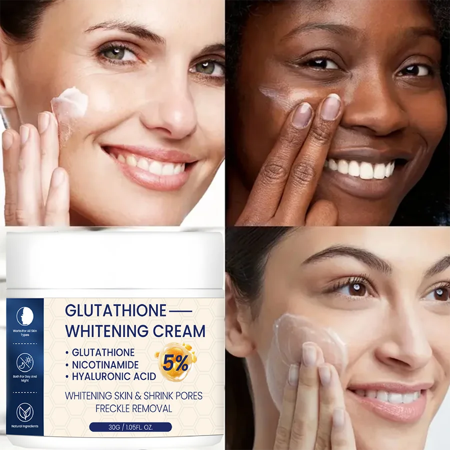 Whitening Face Cream, Reduce Dark Spots, Sun Spots, Melanin, With Collagen, Glutathione, Even Skin Tone For All Skin Types Peaceful Pleasures Health and Wellness