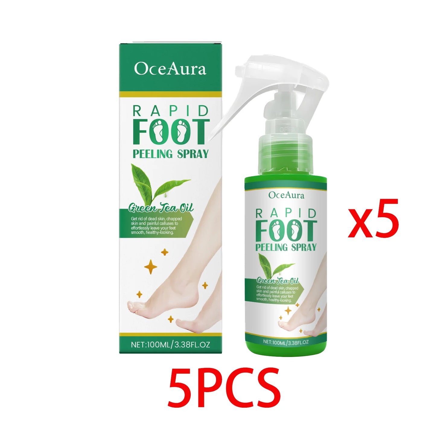 OceAura Foot Exfoliating Softening Spray 100ml | Callus Remover