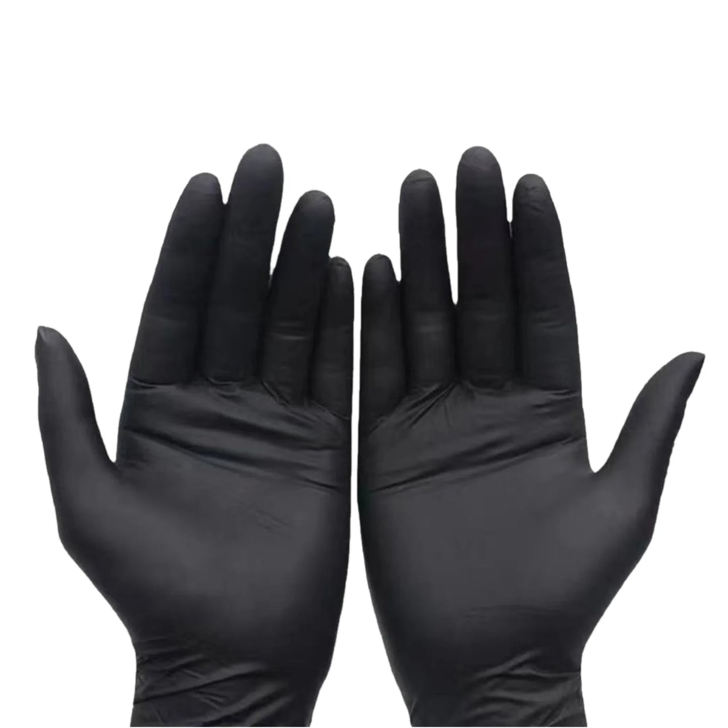 100PCS Black Disposable Gloves – Powder-Free, Tear-Resistant
