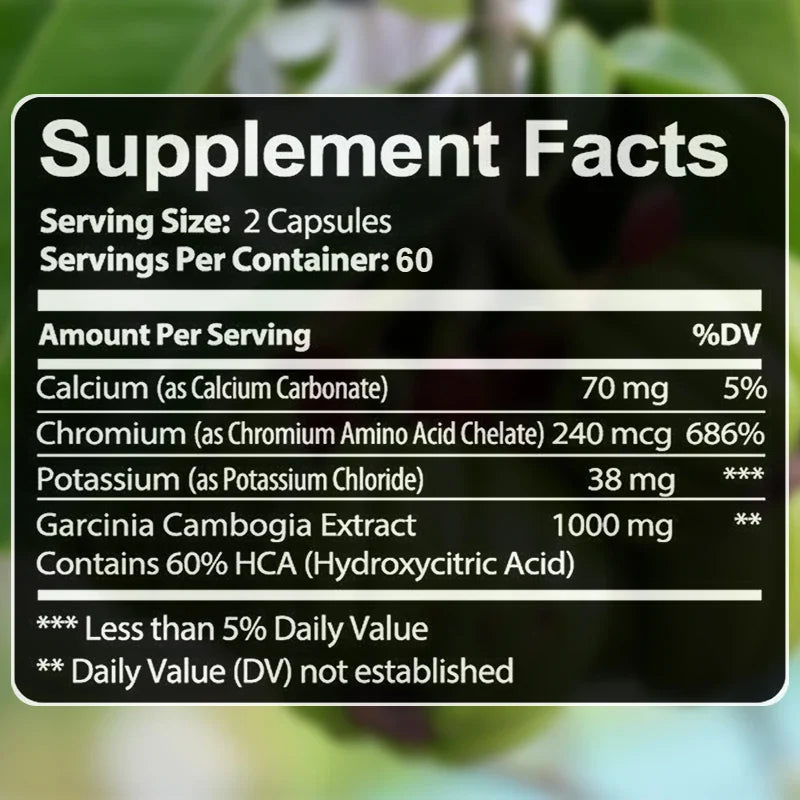Garcinia Cambogia Extract Capsules – Unisex Weight Support