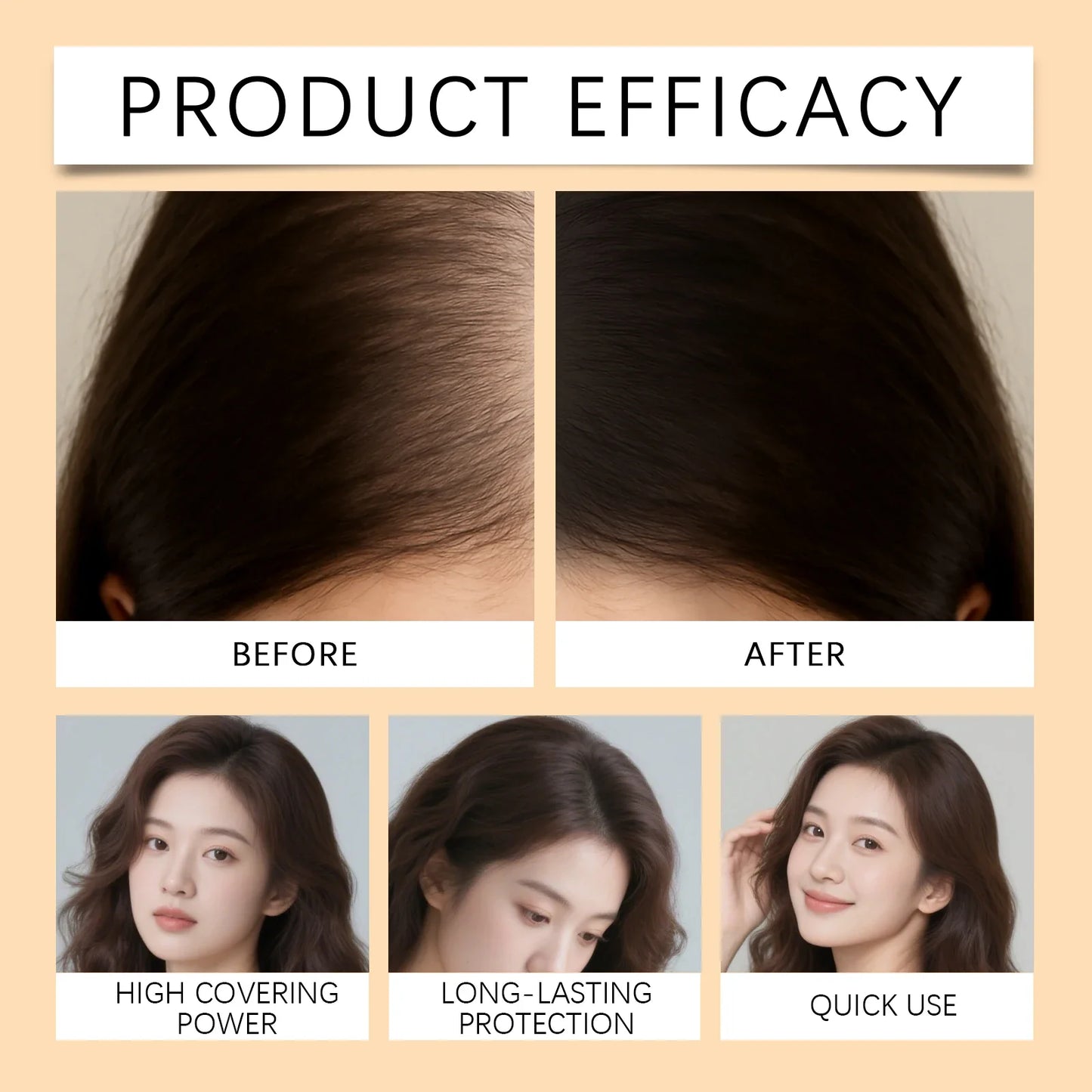 HOEGOA Waterproof Hair Concealer – Root & Hairline Coverage 50g
