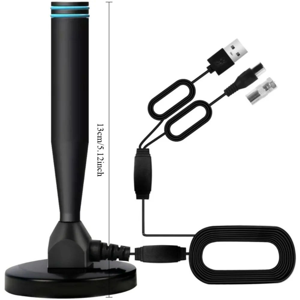 Indoor Digital TV Antenna DVB-T2 HDTV 35dB Amplified – 5M Cable