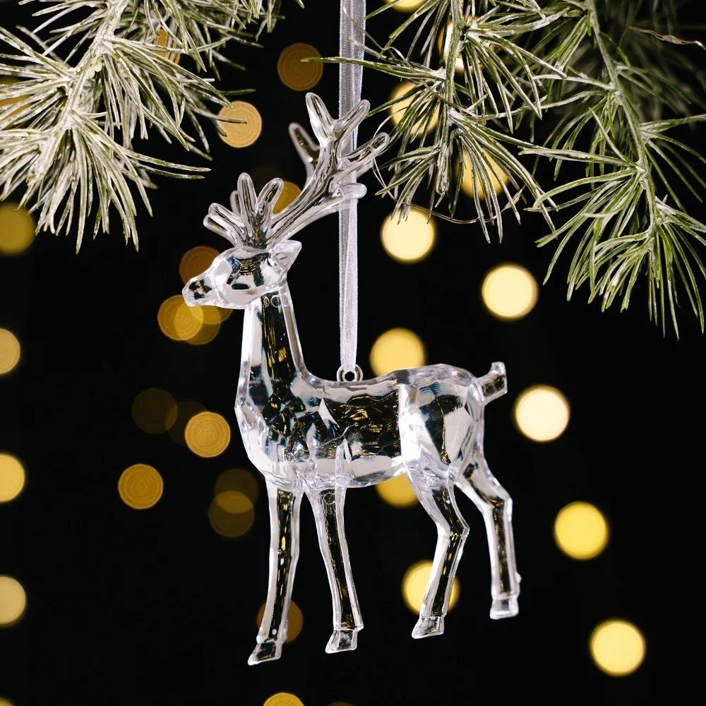 Clear Acrylic Christmas Ornaments – Transparent Hanging Pendants