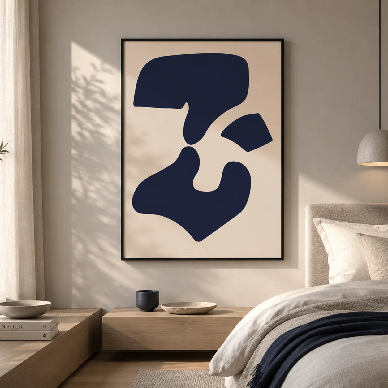 Abstract Geometric Canvas Wall Art | Nordic Style Poster Print Canvas Wall Art Print Peaceful Pleasures Health and Wellness