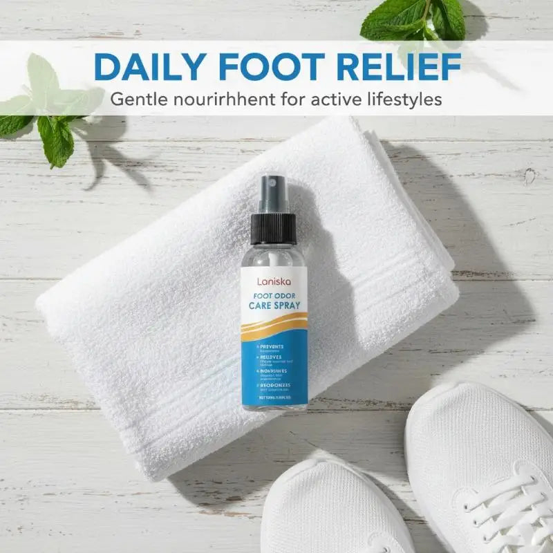 Laniska Foot Care Spray Gentle ingredients provide deep nourishment and alleviate discomfort of the foot skin. Peaceful Pleasures Health and Wellness