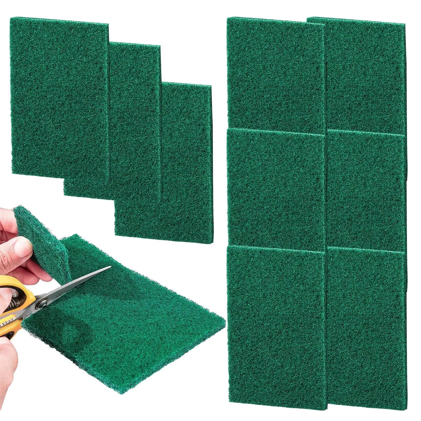 10pcs Multi-Purpose Heavy Duty Non-Scratch Scouring Pads Kitchen Pot Scrubbers for Dishes Pans, Sinks Cooktops Grills Bathroom Peaceful Pleasures Health and Wellness