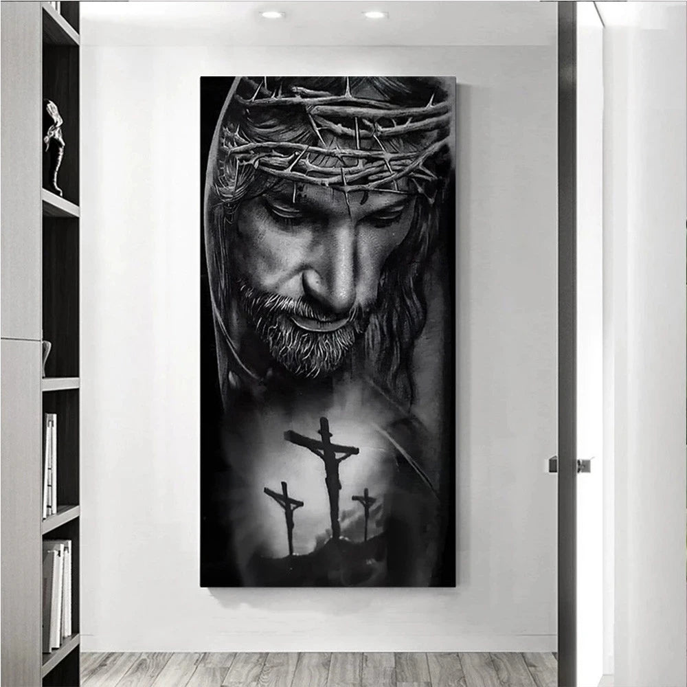 Salvador Dali The Christ Giclee Oil Paintings on The Wall Posters and Print Wall Hanging Pictures for Home Living Room Decor Peaceful Pleasures Health and Wellness w1334 jesus-4 40x80cm