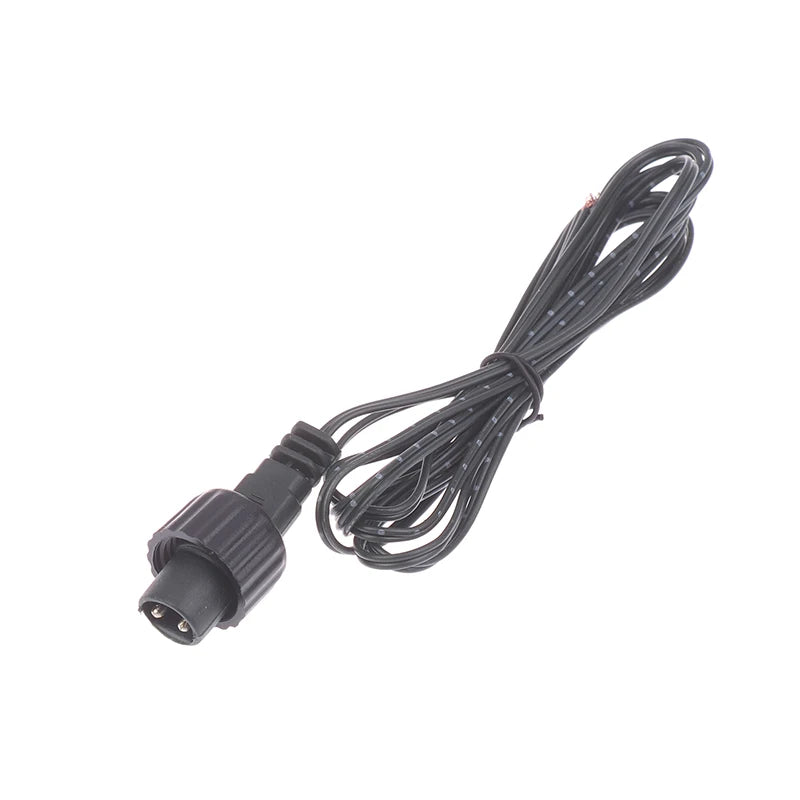 For Solar Panel Extension Cable 2Pin LED Connector Male 2M Black 2Pin Plug Connector Wire Waterproof Extension Cable Peaceful Pleasures Health and Wellness