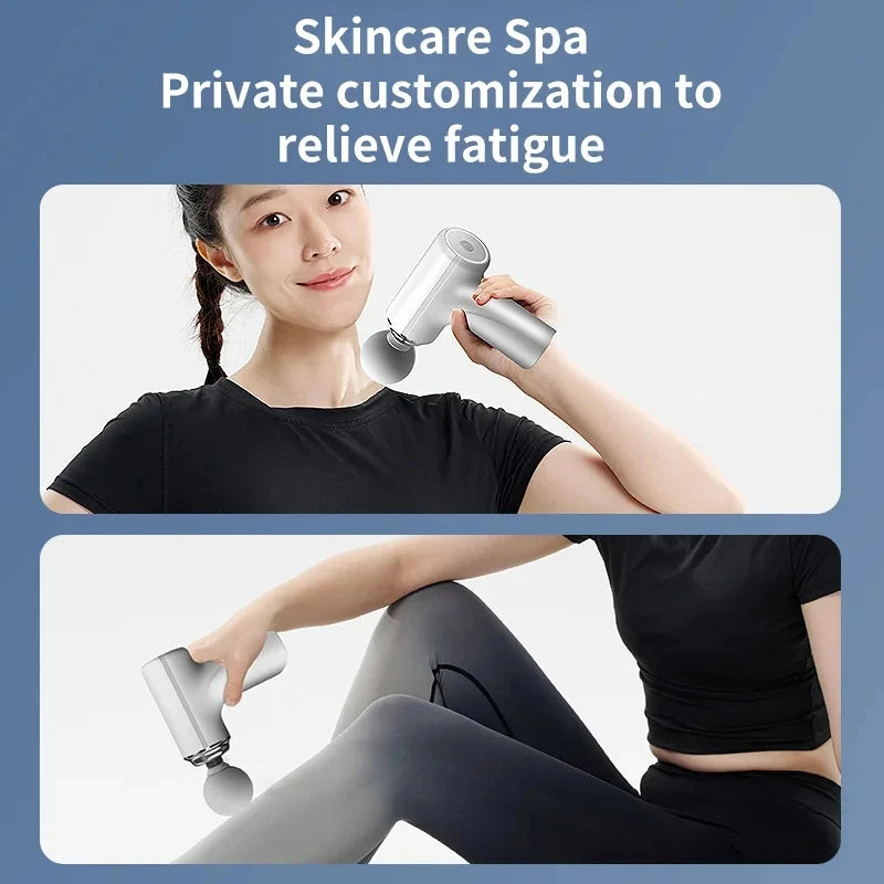 Portable Electric Massage Gun with 4 Interchangeable Heads & LED Light for Full Body Relaxation Electric Massage Gun Peaceful Pleasures Health and Wellness