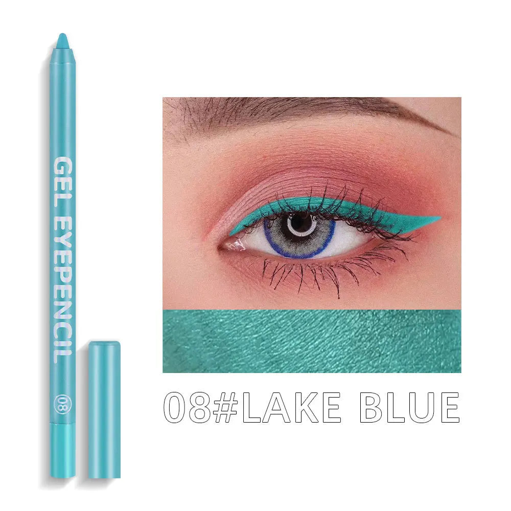 Dragon Ranee 12-Color Pearlescent Waterproof Eyeliner Pencil