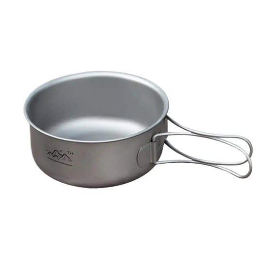 Titanium Camping Pot | Ultralight Foldable Backpacking Cookware Camping Cookware Peaceful Pleasures Health and Wellness Silvery