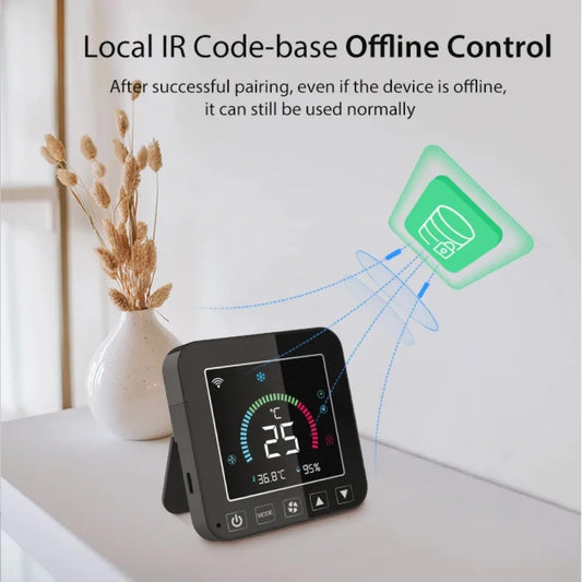 Tuya WiFi IR Smart Air Conditioner Thermostat Temperature Sensor Linkage Compatible with Alexa Google Home Smart Life App Peaceful Pleasures Health and Wellness