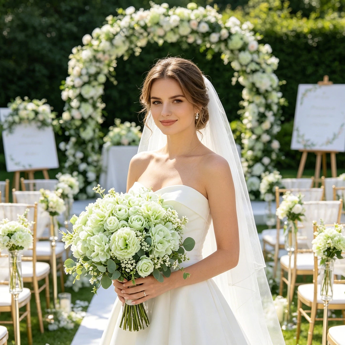 Artificial Silk Carnation Rose Bouquet | Wedding & Home Decor