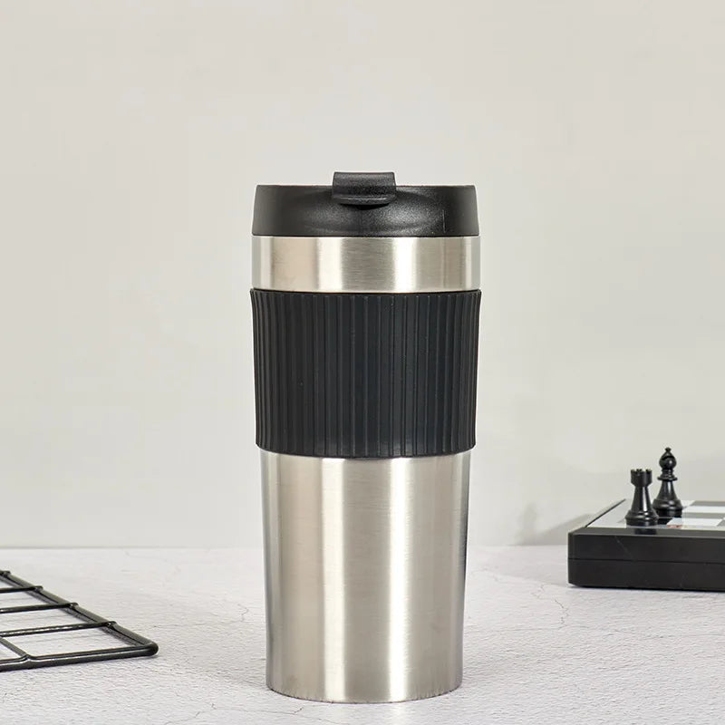 Portable French Press Bottle Stainless Steel Thermos Coffee Maker Cups for Travel Outdoor Aeropress Mug for Cold Brew Cafe Maker Peaceful Pleasures Health and Wellness Stainle Steel