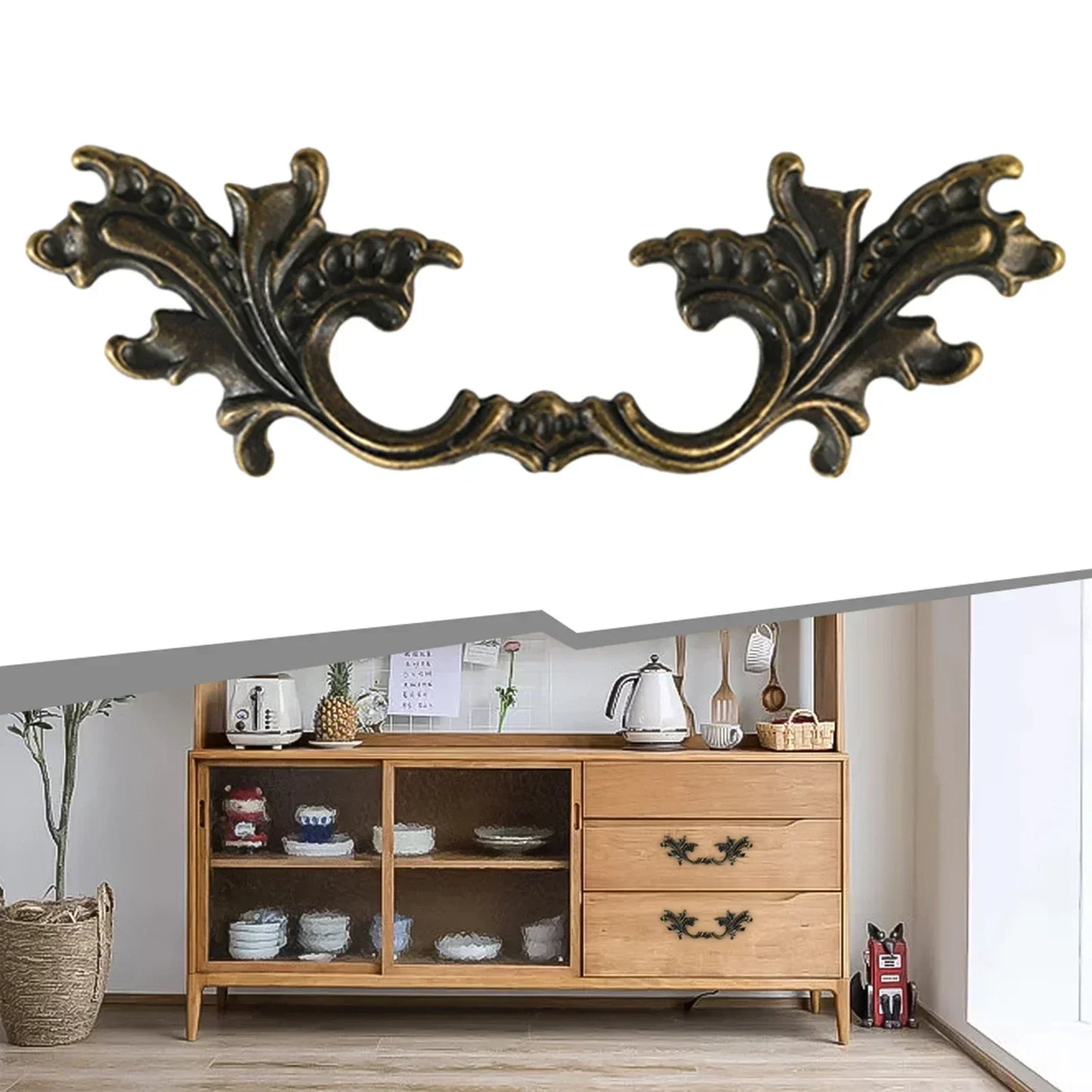 Vintage Zinc Alloy Drawer Handle | Classic Cabinet Pull