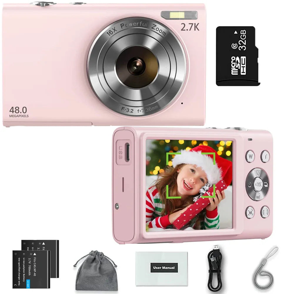 4K Digital Camera 48MP Autofocus Vlogging Camera for Kids & Adults