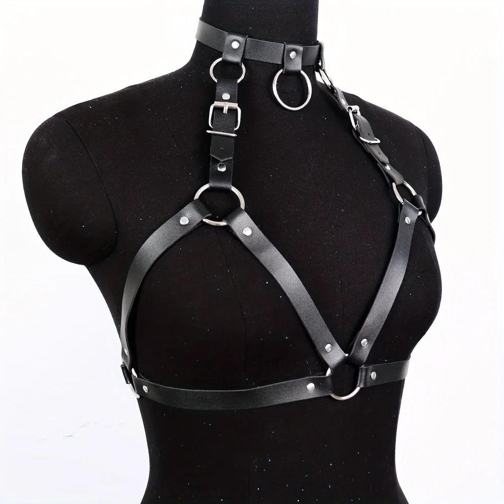 Women Sexy Harness Belt Leather Lingerie Corset Bdsm Bondage Gothic