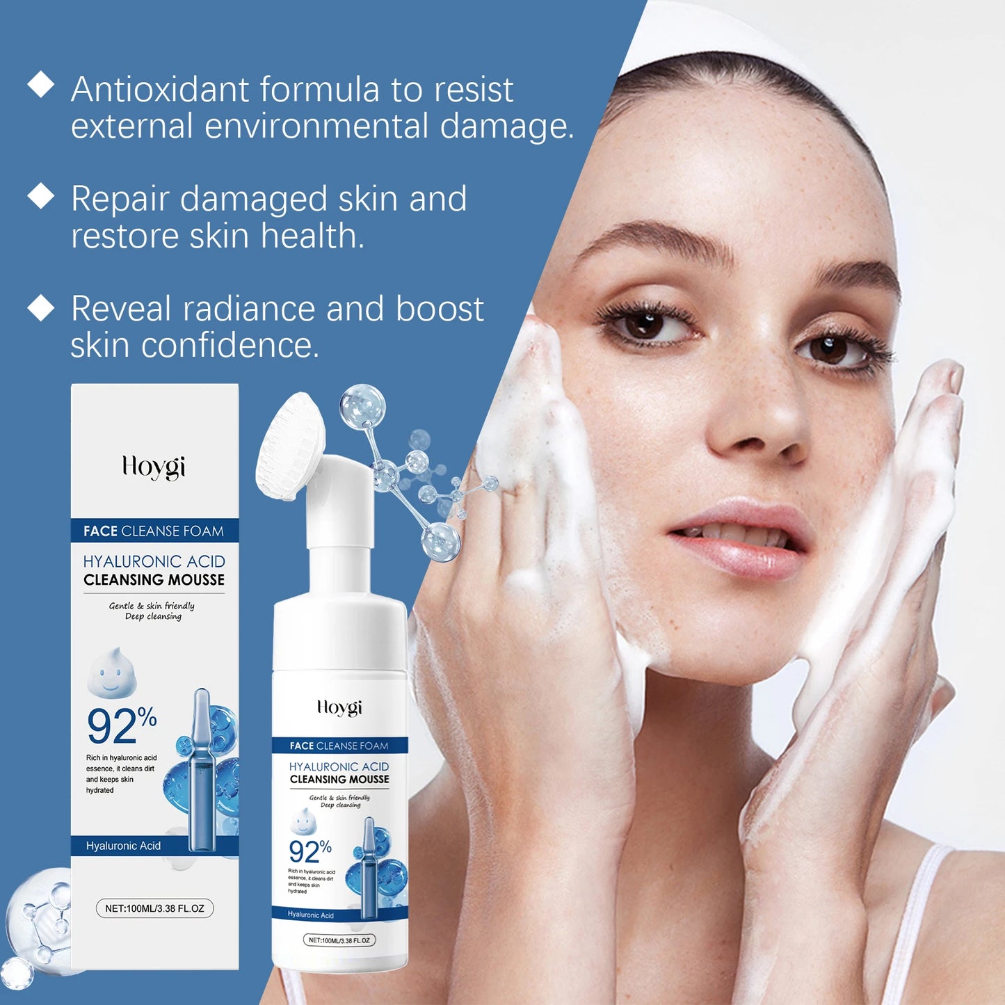 Hyaluronic Acid Cleansing Foam – Oil Control & Brightening Wash