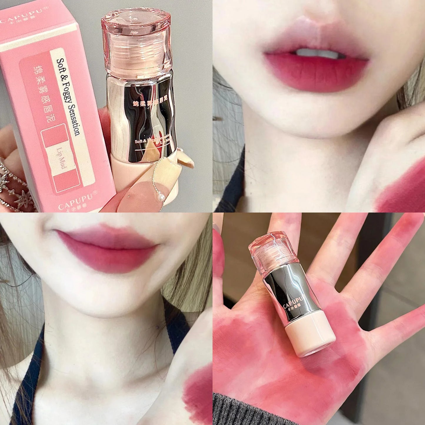 Matte Mousse Lip Gloss – 8 Colors, Waterproof & Long-Lasting