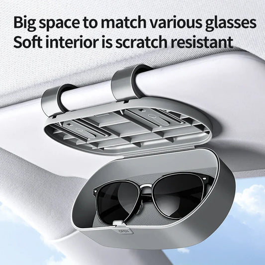 Car Sun Visor Glasses Holder – ABS Eyeglass Storage Case Car Glasses Holder Oasis Select