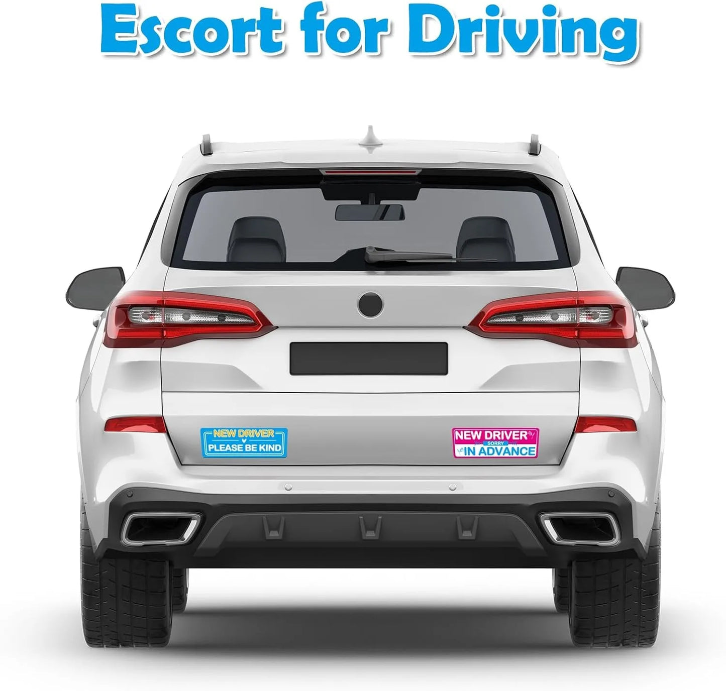 4-Pack Reflective Student Driver Car Magnet Stickers | New Driver