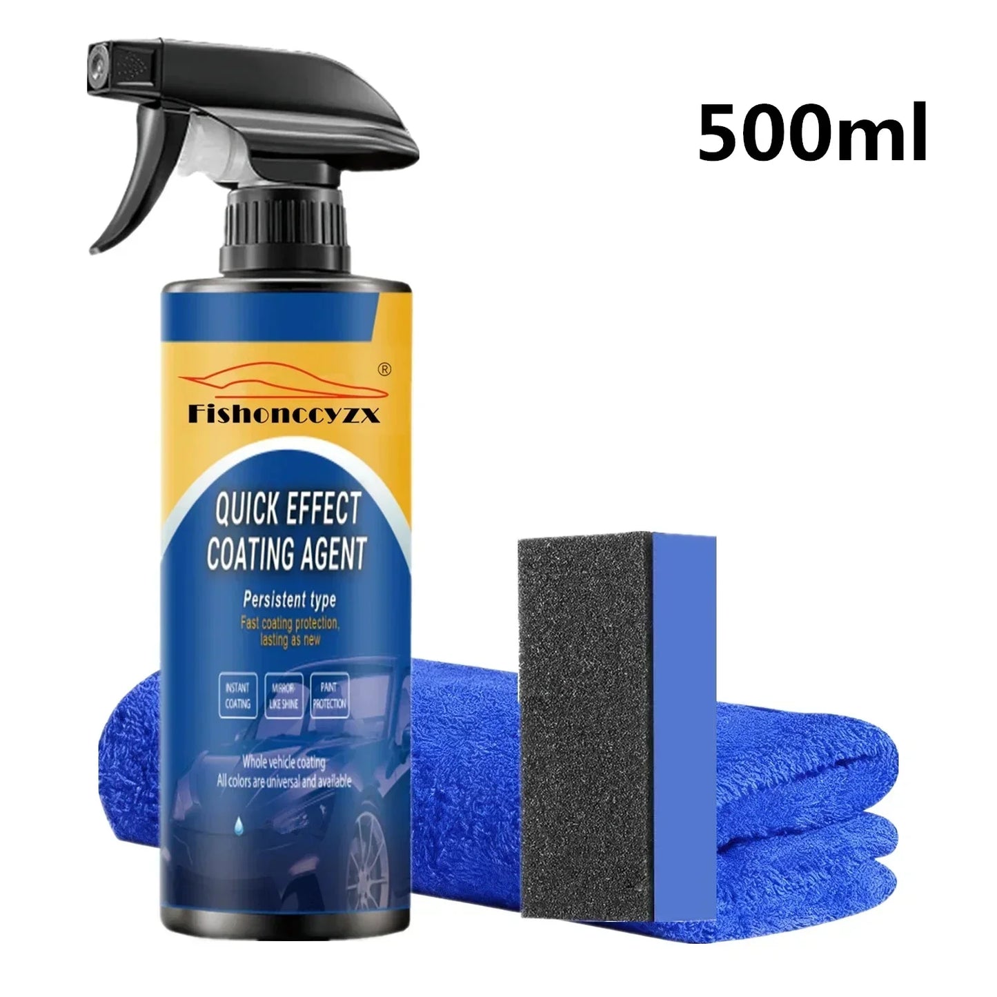 Car Coating Spray Quick Effect Coating Agent Coat Car Wax Car Scratch Wax Coating Spray Oil Film Emulsion Glass Cleaner Peaceful Pleasures Health and Wellness 500ml set
