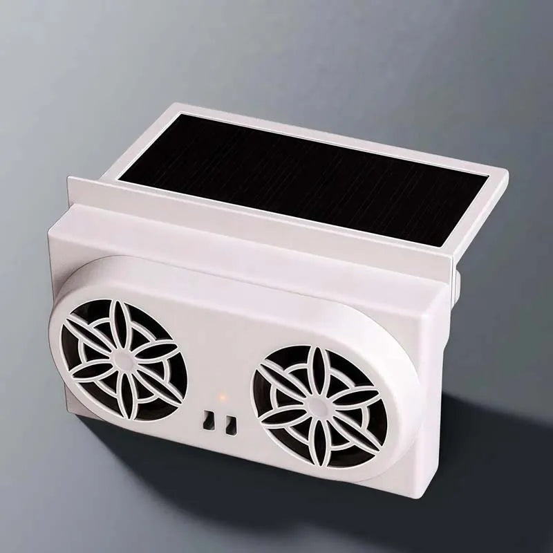 New Solar Powered Car Cooler Window Radiator Exhaust Fan Auto Air Vent Radiator Fan Ventilation Radiator Cooling System For Car Peaceful Pleasures Health and Wellness