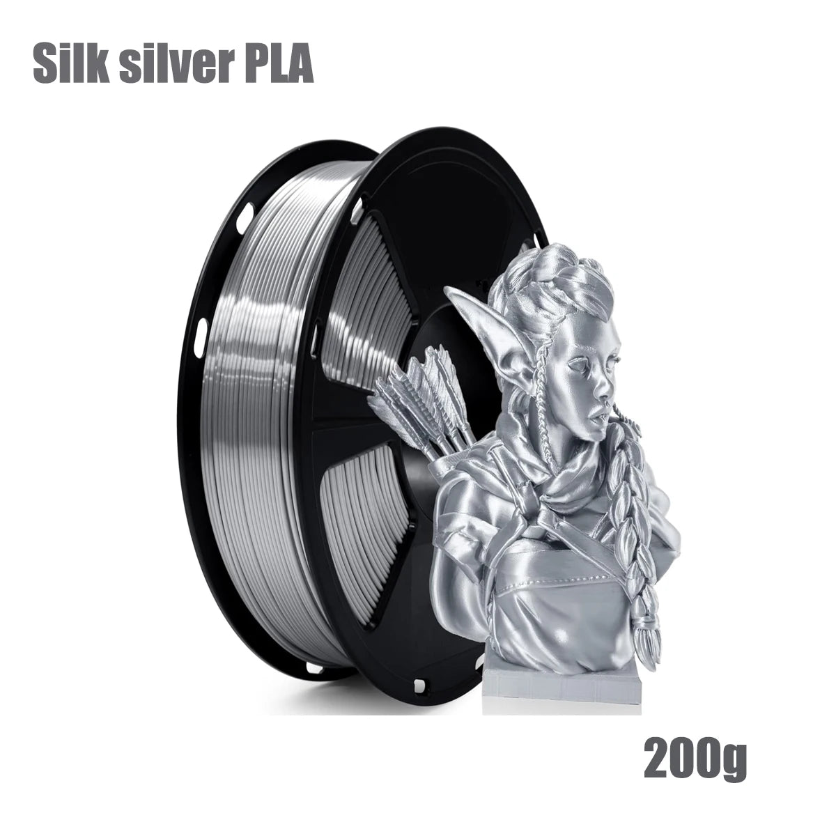 PLA 1.75mm 3D Filament Set 4 Colors ±0.02mm – 250g×4 Spools